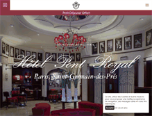 Tablet Screenshot of hotel-pont-royal.com